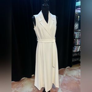 White Calvin Klein tuxedo dress